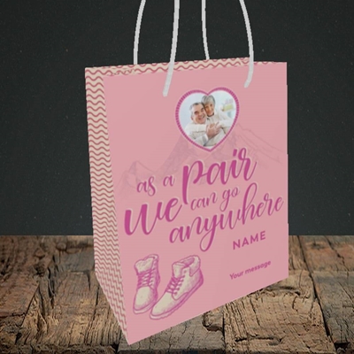 Picture of Anywhere, Valentine's Design, Small Portrait Gift Bag