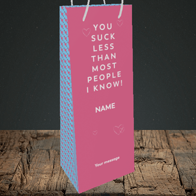 Picture of Suck Less, (Without Photo) Valentine's Design, Bottle Bag