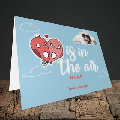 Picture of Love Is In The Air, Valentine's Design, Landscape Greetings Card