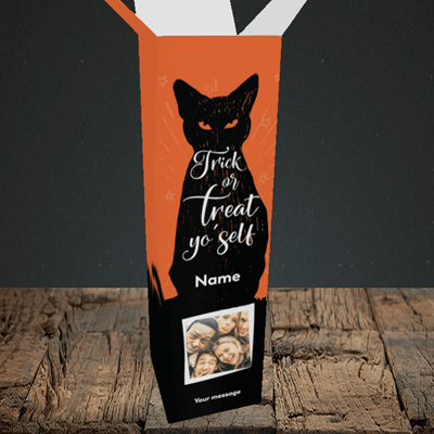 Picture of Cat, Halloween Design, Upright Bottle Box