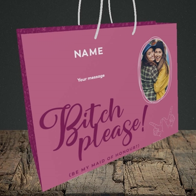 Picture of Bitch Please!, Wedding Design, Medium Landscape Gift Bag
