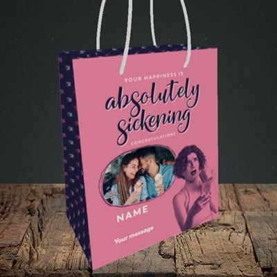 Picture of Absolutely Sickening, Wedding Design, Small Portrait Gift Bag