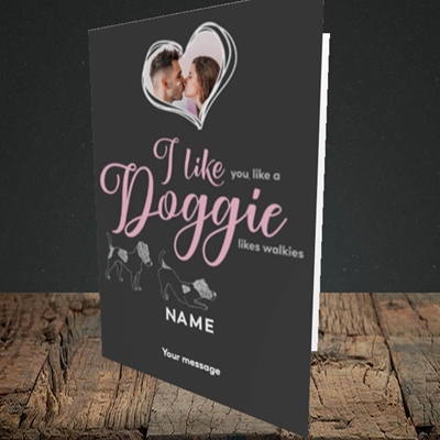 Picture of I Like Doggie, Valentine's Design, Portrait Greetings Card