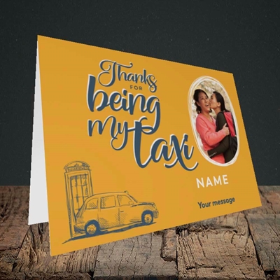 Picture of Taxi, Mother's Day Design, Landscape Greetings Card