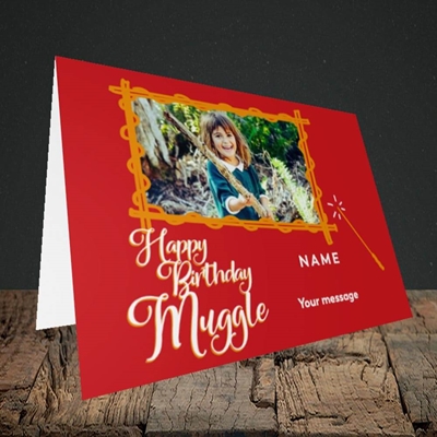 Picture of Muggle, Birthday Design, Landscape Greetings Card