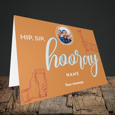 Picture of Hip, Sip, Hooray, Celebration Design, Landscape Greetings Card
