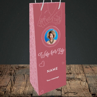 Picture of Wife For Life, Anniversary Design, Bottle Bag