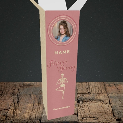 Picture of Forever Young(Skeleton), Birthday Design, Upright Bottle Box