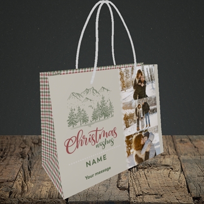 Picture of Winter Wishes, Christmas Design, Small Landscape Gift Bag