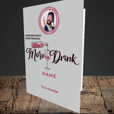 Picture of More Drink, Birthday Design, Portrait Greetings Card