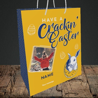Picture of Crackin' Easter, Easter Design, Medium Portrait Gift Bag