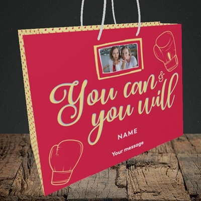 Picture of You Can & You Will, Thinking of You Design, Medium Landscape Gift Bag
