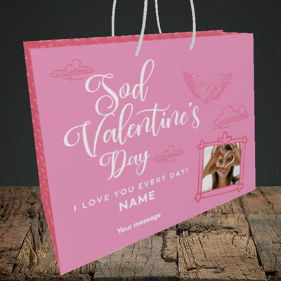 Picture of Sod Valentine's Day, Valentine's Design, Medium Landscape Gift Bag