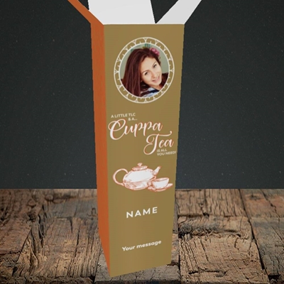 Picture of Cuppa Tea, Get Well Soon Design, Upright Bottle Box
