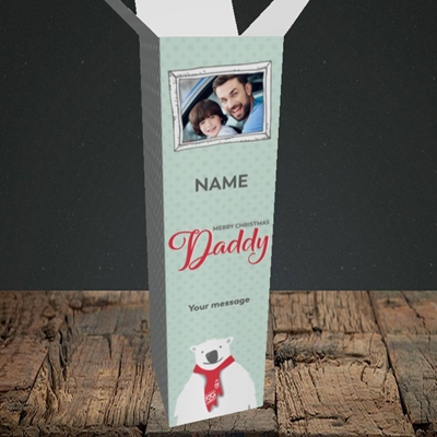 Picture of Daddy Polar Bear, Christmas Design, Upright Bottle Box
