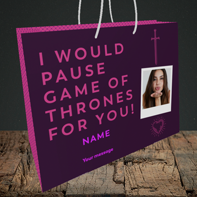 Picture of Game Of Thrones, Valentine's Design, Medium Landscape Gift Bag