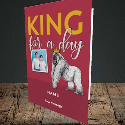 Picture of King For A Day, Father's Day Design, Portrait Greetings Card