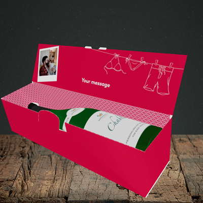 Picture of Love Island Reject, Valentine's Design, Lay-down Bottle Box