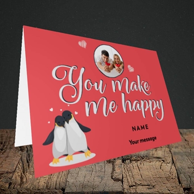 Picture of Make Me Happy, Valentine's Design, Landscape Greetings Card
