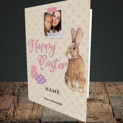 Picture of Spotty Hoppy Easter, Easter Design, Portrait Greetings Card