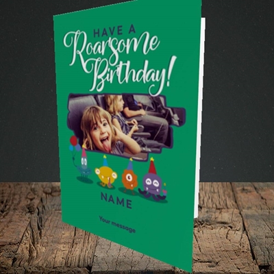 Picture of Roarsome, Birthday Design, Portrait Greetings Card