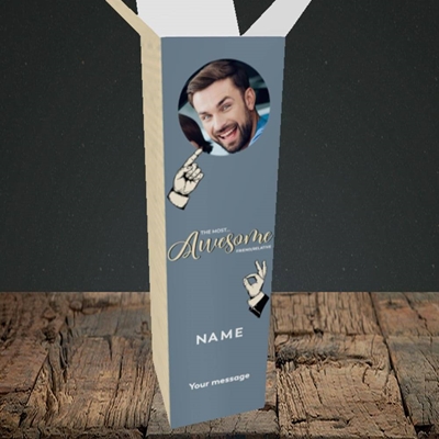 Picture of Awesome Person, Thank You Design, Upright Bottle Box