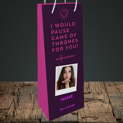 Picture of Game Of Thrones, Valentine's Design, Bottle Bag
