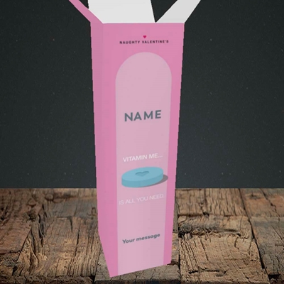 Picture of Vitamin Me(Without Photo), Valentine's Design, Upright Bottle Box
