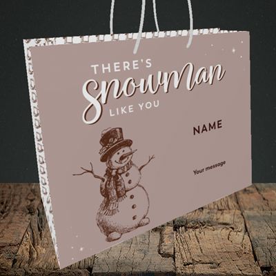 Picture of Snowman Like You(Without Photo), Christmas Design, Medium Landscape Gift Bag