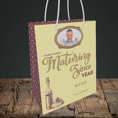 Picture of Maturing Since, Birthday Design, Small portrait Gift Bag