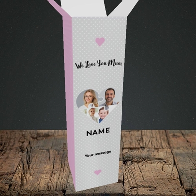 Picture of Love You Mum-Puzzle, Mother's Day Design, Upright Bottle Box