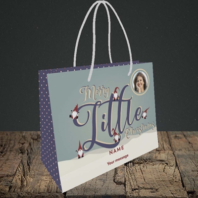 Picture of Merry Little Christmas, Christmas Design, Small Landscape Gift Bag