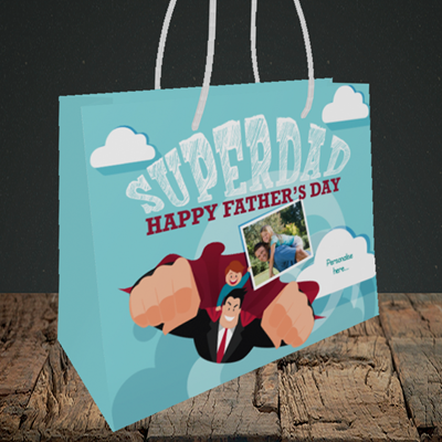 Picture of Superdad, Father's Day Design, Medium Landscape Gift Bag