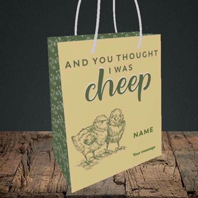 Picture of Cheep, (Without Photo) Easter Design, Small Portrait Gift Bag