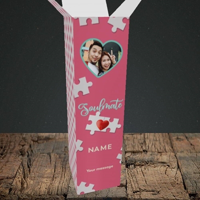 Picture of Soulmate, Valentine's Design, Upright Bottle Box