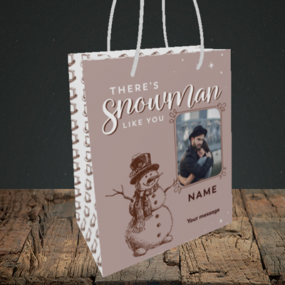 Picture of Snowman Like You, Christmas Design, Small Portrait Gift Bag