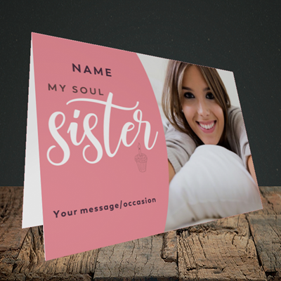 Picture of Soul Sister, Birthday Design, Landscape Greetings Card
