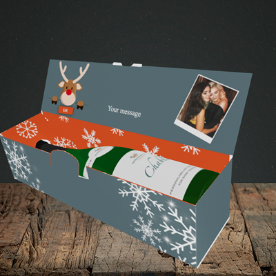 Picture of Naughty, Christmas Design, Lay-down Bottle Box