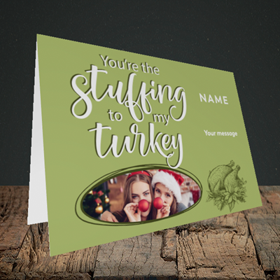 Picture of Stuffing To My Turkey, Landscape Greetings Card