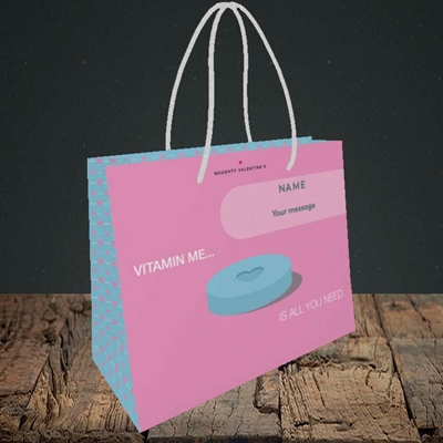 Picture of Vitamin Me(Without Photo), Valentine's Design, Small Landscape Gift Bag