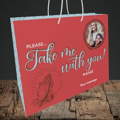 Picture of Take Me With You, Leaving Design, Medium Landscape Gift Bag