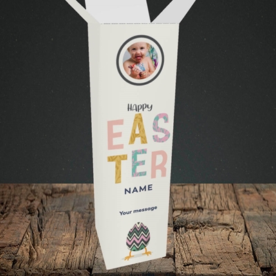 Picture of Happy Walking Egg, Easter Design, Upright Bottle Box