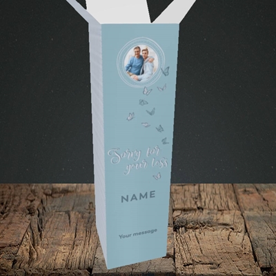 Picture of Butterflies, Thinking of You Design, Upright Bottle Box