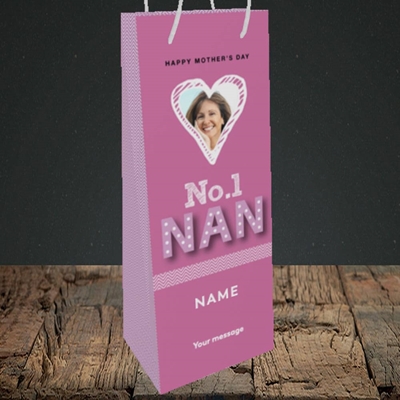 Picture of No. 1 Nan, Mother's Day Design, Bottle Bag