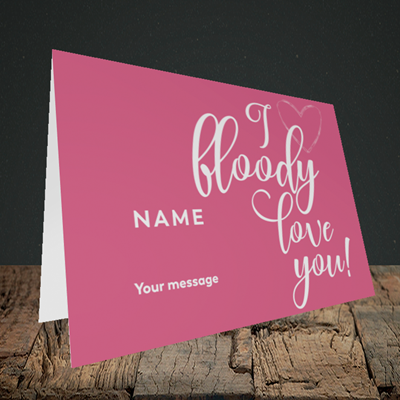 Picture of I Bloody Love You(Without Photo), Valentine's Design, Landscape Greetings Card
