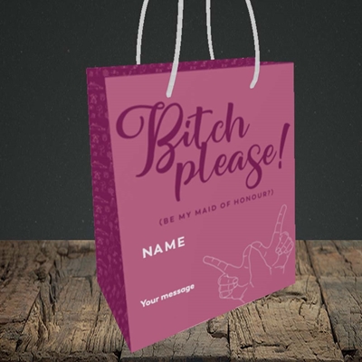Picture of Bitch Please!(Without Photo), Wedding Design, Small Portrait Gift Bag