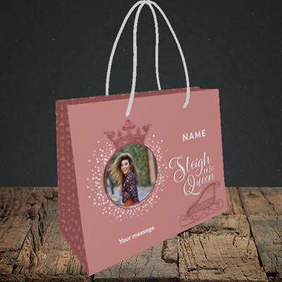 Picture of Sleigh Me Queen, Christmas Design, Small Landscape Gift Bag