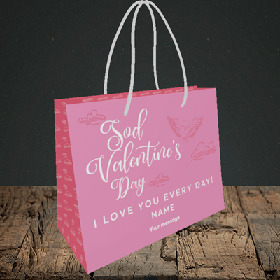 Picture of Sod Valentine's Day, (Without Photo) Valentine's Design, Small Landscape Gift Bag