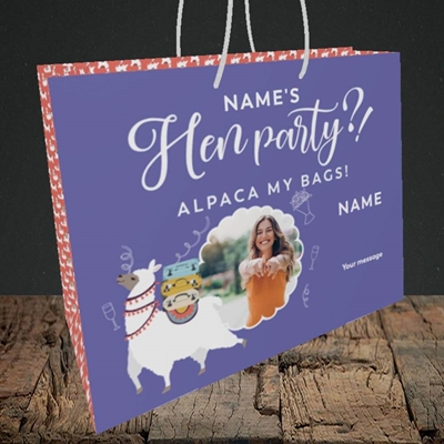 Picture of Alpaca My Bags, Wedding Design, Medium Landscape Gift Bag