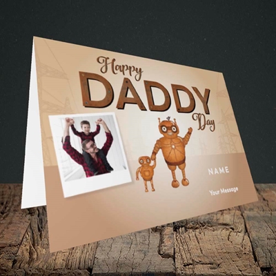 Picture of Daddy Robot, Father's Day Design, Landscape Greetings Card